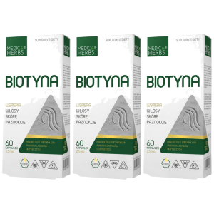 MEDICA HERBS - Biotyna 2,5mg - 3x 60caps.Zysk od 5zł do 10zł