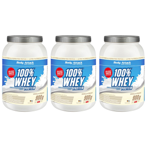 BODY ATTACK 100% Whey Protein - 3x 900gZysk od 120zł do 140zł