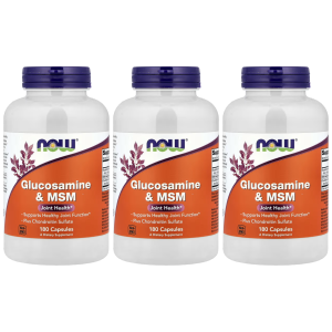 NOW Glucosamine & MSM - 3x 180capsZysk od 90zł do 100zł