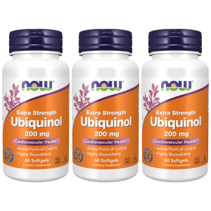 NOW Ubiquinol Extra Strength 200mg - 3x 60softgelsZysk powyżej 140zł