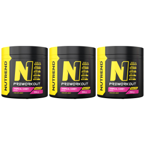 NUTREND N1 Pre Workout - 3x 255gZysk od 70zł do 80zł