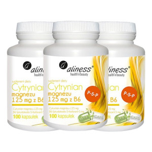 ALINESS Cytrynian Magnezu 125mg z B6 - 3x 100capsZysk od 30zł do 40zł