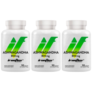 IRONFLEX - Ashwagandha 800mg - 3x 90tabs.Zysk od 20zł do 30zł