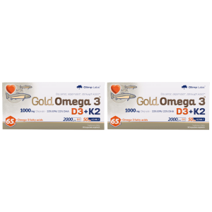 OLIMP Gold Omega 3 D3 + K2 - 2x 30capsZysk od 30zł do 40zł