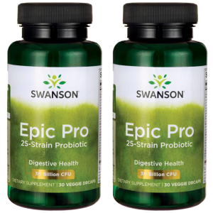 SWANSON Epic Pro 25-Strain Probiotic - 2x 30vcapsZysk od 30zł do 40zł
