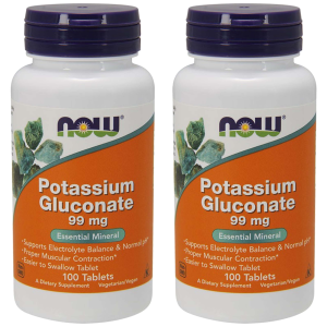 NOW Potassium Gluconate 99 mg - 2x 100tabs.Zysk od 10zł do 20zł