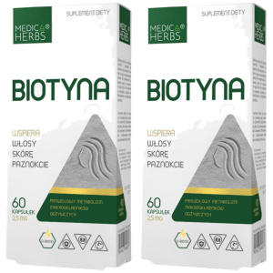 MEDICA HERBS - Biotyna 2,5mg - 2x 60caps.Zysk od 5zł do 10zł