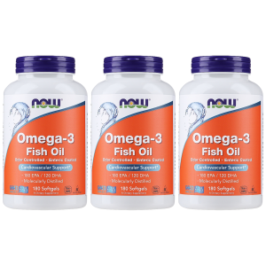 NOW Omega-3 180 EPA / 120 DHA - 3x 180softgelsZysk od 90zł do 100zł