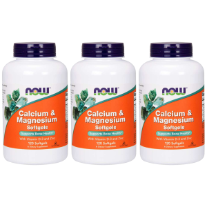 NOW Calcium and Magnesium - 3x 120softgelsZysk od 40zł do 50zł