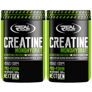 REAL PHARM Creatine Monohydrate - 2x 500gKreatyny