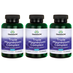 SWANSON Triple Magnesium Complex 400mg - 3x 100capsZysk od 20zł do 30zł