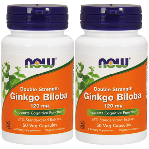 NOW Ginkgo Biloba Double Strenght - 2x 50vcaps.Zysk od 20zł do 30zł