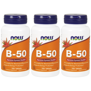 NOW Vitamin B-50 - 3x 100tabsZysk od 50zł do 60zł
