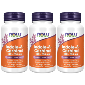 NOW Indole-3-Carbinol (I3C) 200mg - 3x 60vcaps.Zysk od 90zł do 100zł