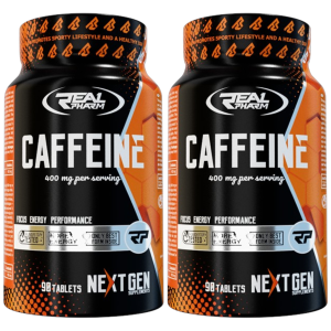 REAL PHARM Caffeine 400mg - 90tabs. - 2x KofeinaZysk od 5zł do 10zł