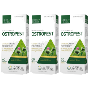 MEDICA HERBS - Ostropest 312mg (Silybum Marianum) - 3x 60caps.Zysk od 10zł do 20zł