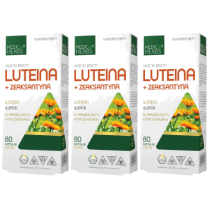 MEDICA HERBS - Luteina + Zeaksantyna - 3x 80caps.Zysk od 20zł do 30zł