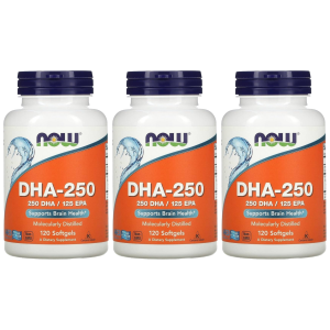 NOW - DHA 250mg - 3x 120softgelsZysk od 50zł do 60zł