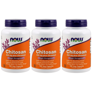 NOW Chitosan - 3x 120vcapsZysk od 60zł do 70zł
