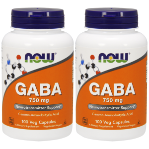 NOW Gaba 750mg - 2x 100vegcapsZysk od 30zł do 40zł
