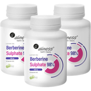 ALINESS Berberine Sulphate 98% 400 mg - 3x 60vcapsZysk od 50zł do 60zł