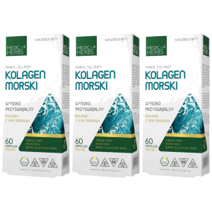 MEDICA HERBS - Kolagen Morski 450mg - 3x 60caps.Zysk od 20zł do 30zł