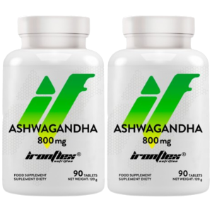 IRONFLEX - Ashwagandha 800mg - 2x 90tabs.Zysk od 10zł do 20zł