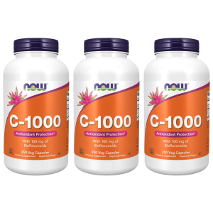 NOW Vitamin C-1000 Boiflavonoids - 3x 250vegcapsZysk od 70zł do 80zł