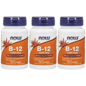 NOW Vitamin B-12 1000mcg - 3x 100lozengesZysk od 20zł do 30zł