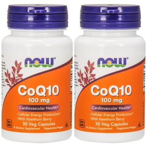 NOW CoQ10 ( Koenzym Q10 ) 100mg - 2x 30vegcapsZdrowie i uroda