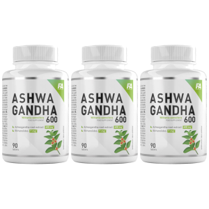 FITNESS AUTHORITY Ashwagandha 600 - 3x 90tabs.Zysk od 20zł do 30zł