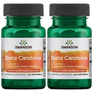 SWANSON Beta Carotene 10000IU - 2x 250softgelsWitaminy i minerały