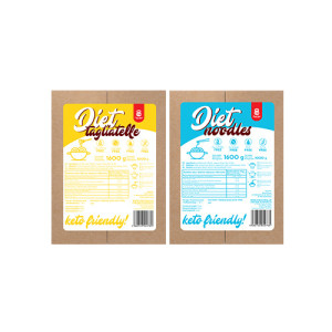 Cheat Meal Nutrition Diet Tagliatelle + Noodles 2x1600g (2000g netto) - Makaron Konjac