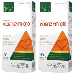 MEDICA HERBS - Koenzym Q10 100mg - 2x 40caps.Zysk od 10zł do 20zł