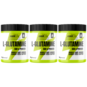 Hiro.Lab Glutamine - 3x 500g - Unflavored