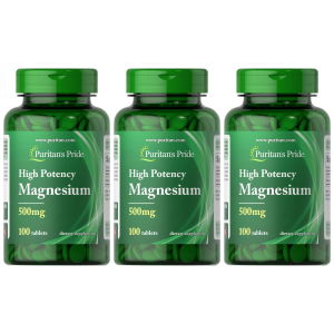Puritan's Pride High Potency Magnesium 500mg - 100tabs - 3x MagnezZysk od 50zł do 60zł