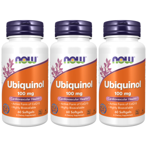 NOW Ubiquinol 100mg - 3x 60softgelsZysk od 120zł do 140zł