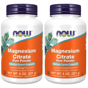 NOW Magnesium Citrate Powder - 2x 227gZysk od 30zł do 40zł