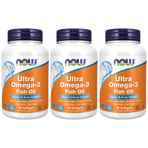 NOW Ultra Omega3 500EPA/250DHA - 3x 90softgelsZysk od 70zł do 80zł
