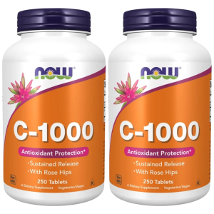 NOW Vitamin C-1000 Antioxidant Protection - 2x 250tabsZysk od 60zł do 70zł