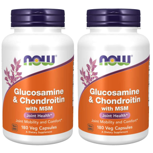 NOW Glucosamine & Chondroitin with MSM - 2x 180vcapsZysk od 70zł do 80zł