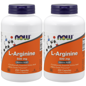 NOW L-Arginine 500mg - 2x 250vcapsZysk od 50zł do 60zł