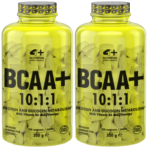 4+ NUTRITION BCAA+ 10:1:1 - 2x 200tabs.Aminokwasy