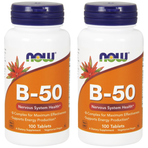 NOW Vitamin B-50 - 2x 100tabsZysk od 30zł do 40zł