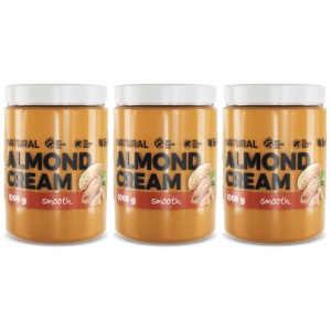 7 NUTRITION - Almond Butter - 3x 1000g - Smooth - Masło MigdałoweZdrowa żywność