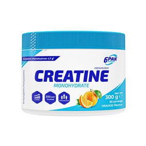 6PAK Creatine Monohydrate - 300g - Orange - Kreatyny