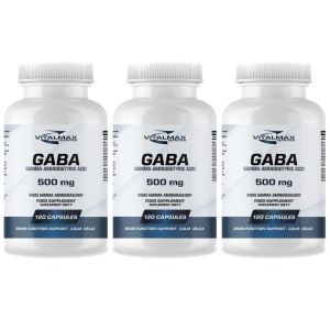 VITALMAX - GABA 500mg - 3x 120caps.Zysk od 20zł do 30zł