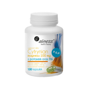 ALINESS Cytrynian Magnezu 100mg z Potasem i B6 - 100 caps