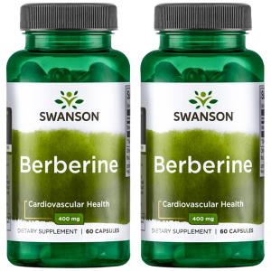 SWANSON Berberine 400mg - 2x 60caps.Zysk od 40zł do 50zł