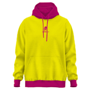 HIRO.LAB Bluza z kapturem HIRO - Żółto Różowa - M
